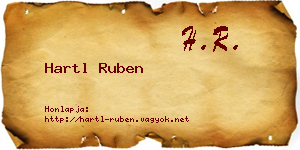 Hartl Ruben névjegykártya